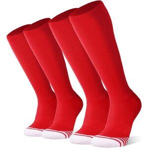 FITRELL 2/3 Pack Baseball Soccer Softball Socks for Kids Youth Men & Women